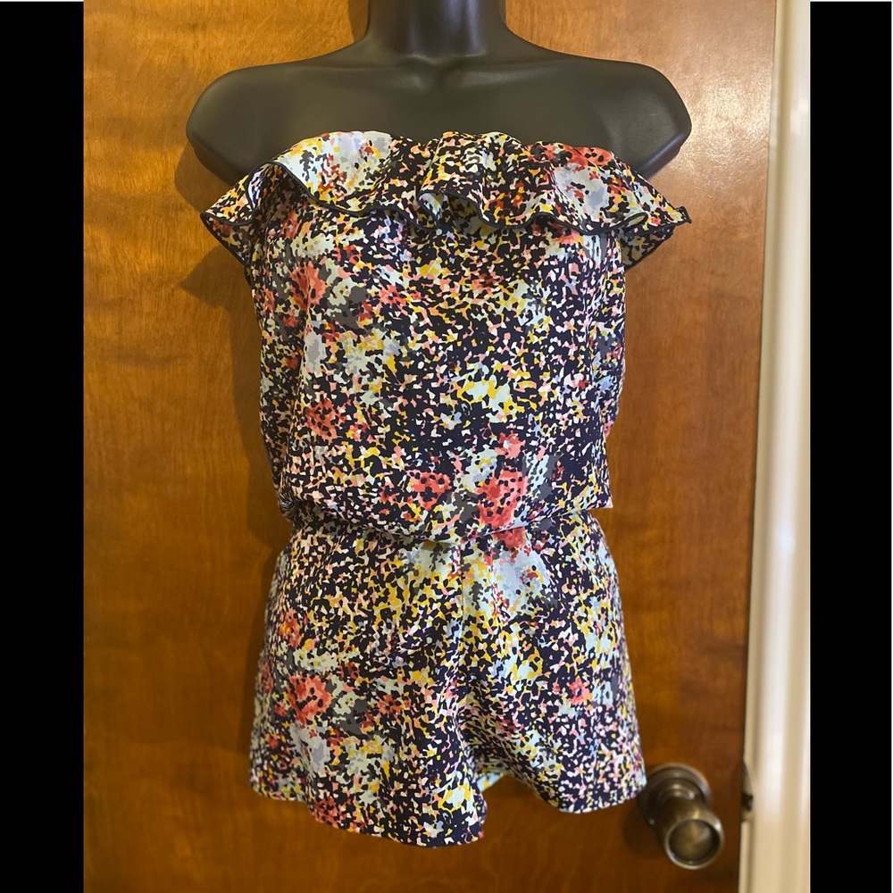 Romper with ruffle top
